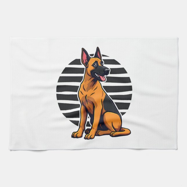 Belgischer Malinois (2) Geschirrtuch (Horizontal)
