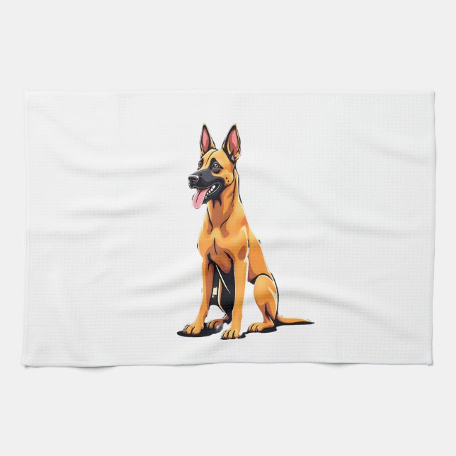 Belgischer Malinois (3) Geschirrtuch (Horizontal)