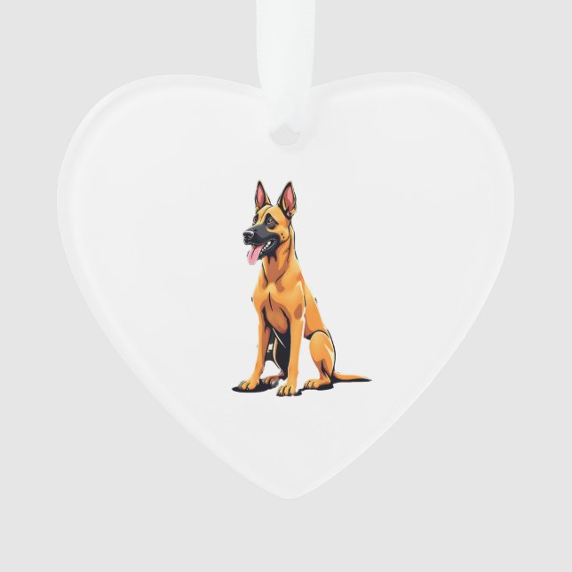 Belgischer Malinois (3) Ornament (Vorderseite)