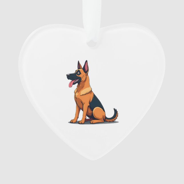 Belgischer Malinois (6) Ornament (Vorderseite)