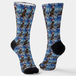 Belgischer Malinois Bergpatrouille Weihnachten Socken