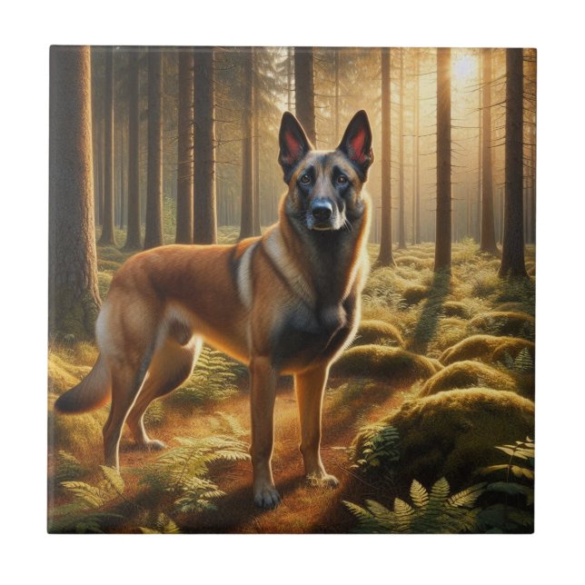 Belgischer Malinois Fliese (Vorderseite)