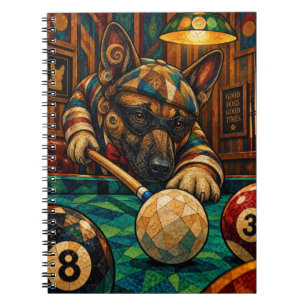 Belgischer Malinois, geometrisches Mosaik Notizblock