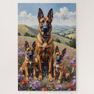 Belgischer Malinois Heather Field Kunst