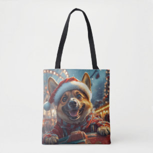 Belgischer Malinois-Hund Achterbahn Weihnachten  Tasche