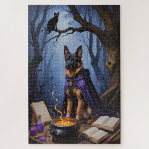Belgischer Malinois Hund Gemälde zu Halloween