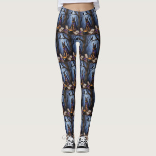 Belgischer Malinois Hund Gemälde zu Halloween Leggings