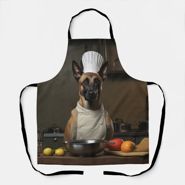 Belgischer Malinois-Hund-Koch Schürze (Vorderseite)