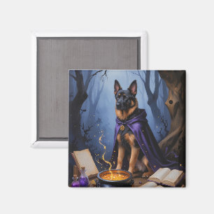 Belgischer Malinois-Hund - Whimsical Halloween-Mal Magnet