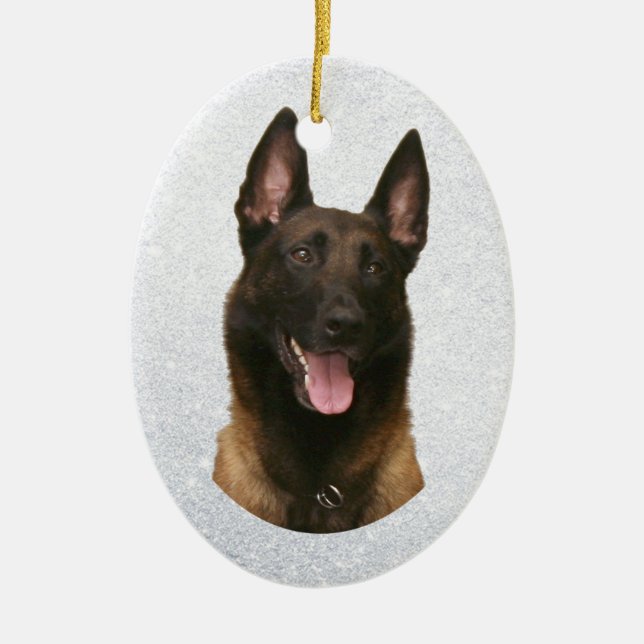 Belgischer Malinois Keramik Ornament (Vorne)