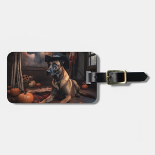 Belgischer Malinois Kürbisse Halloween Gruselig Gepäckanhänger