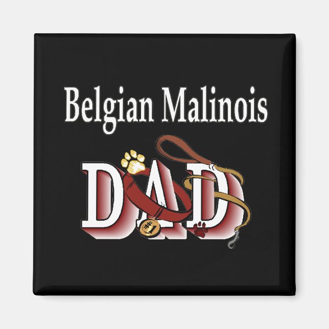 Belgischer Malinois Papa Magnet (Vorne)