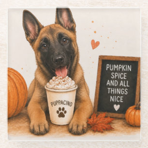 Belgischer Malinois Pumpkin Spice Glasuntersetzer