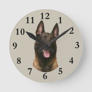 Belgischer Malinois Runde Wanduhr