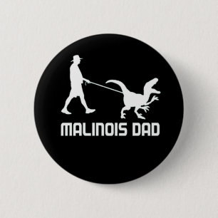 Belgischer Malinois-Vater Dinosaur Funny-Geschenk  Button
