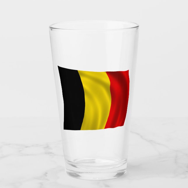 Belgischer Pride Glass Tumbler - Kühne nationale F (Vorderseite)