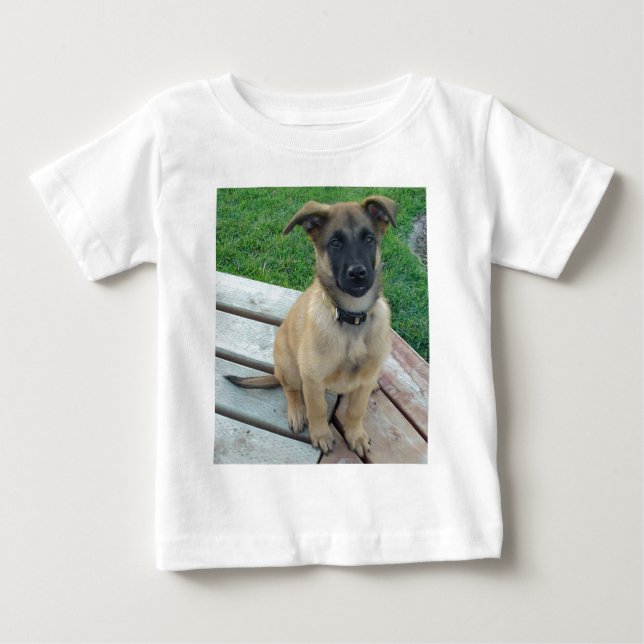 Belgischer Schäfer Malinois Hund Baby T-shirt (Vorderseite)