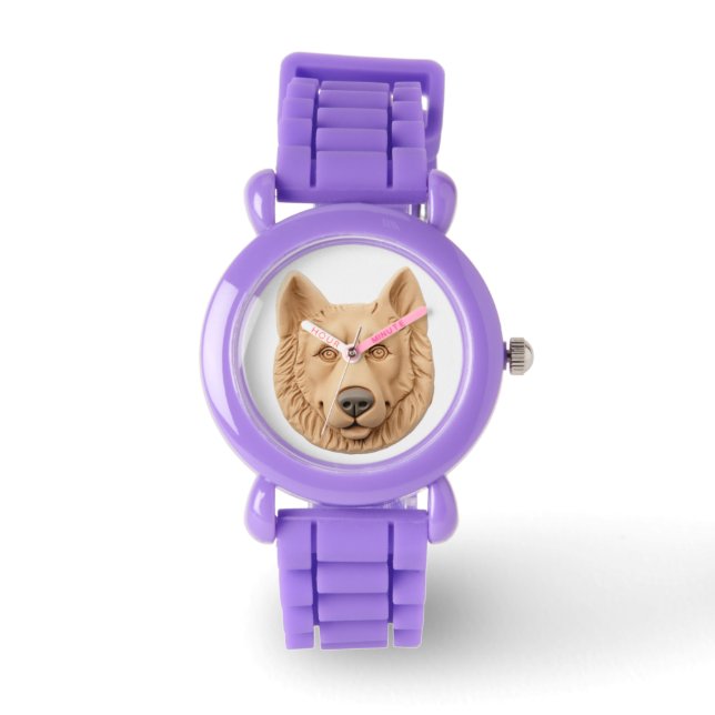Belgischer Schäferhund 3D Inspiriert Armbanduhr (Vorderseite)