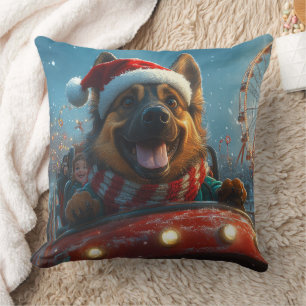 Belgischer Schäferhund Achterbahn Weihnachten Kissen