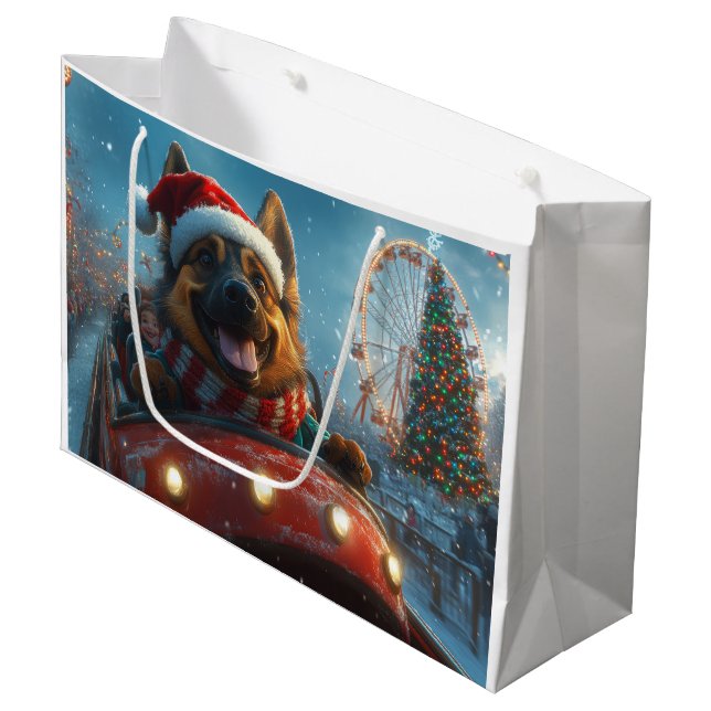 Belgischer Schäferhund Dog Roller Untersetzer Weih Große Geschenktüte (Vorderseite Schrägansicht)