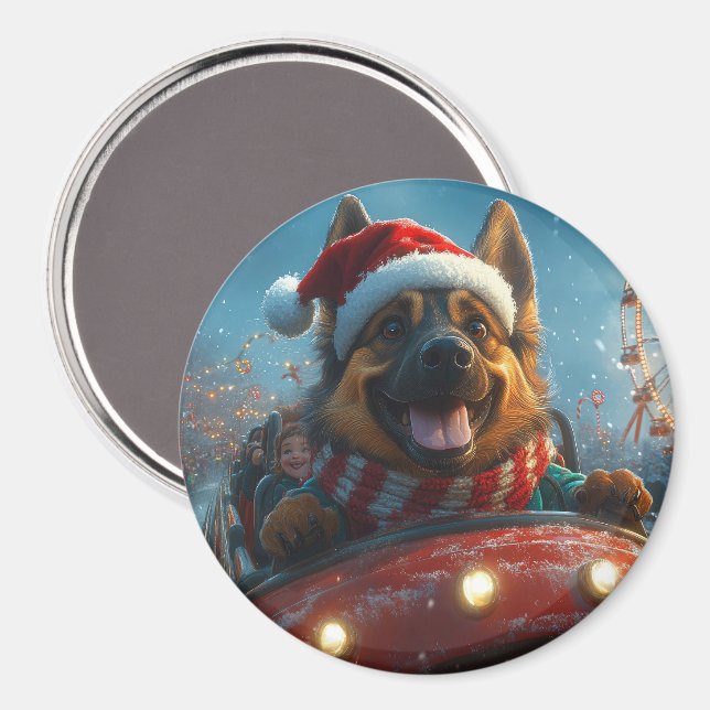Belgischer Schäferhund Dog Roller Untersetzer Weih Magnet (Vorderseite/Rückseite)