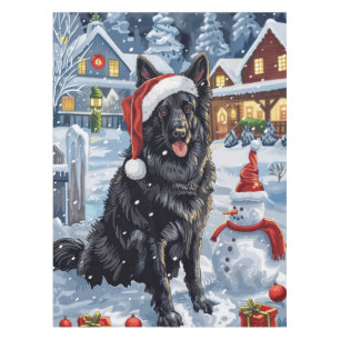 Belgischer Schäferhund Dog Winter Wonderland Weihn Tischdecke