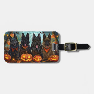 Belgischer Schäferhund Halloween Gruselig Gepäckanhänger