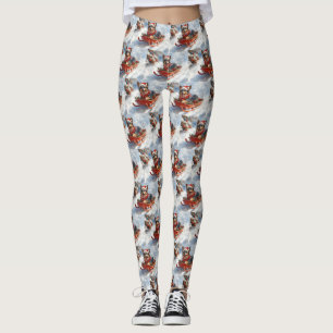 Belgischer Schäferhund in Sledge Let it Schnee Wei Leggings