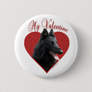Belgischer Schäferhund mein Valentinsgruß - Knopf Button