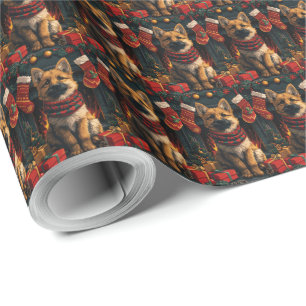 Belgischer Schäferhund mit Weihnachtsgeschenken Ka Geschenkpapier