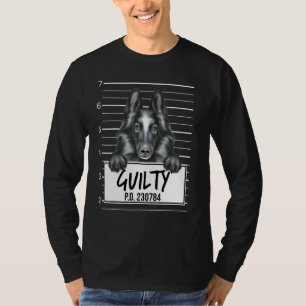 Belgischer Schäferhund-Mugshot schuldig Hund T-Shirt