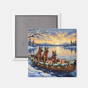 Belgischer Schäferhund Tervuren Weihnachtsboot Url Magnet