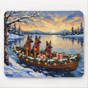 Belgischer Schäferhund Tervuren Weihnachtsboot Url Mousepad