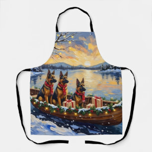 Belgischer Schäferhund Tervuren Weihnachtsboot Url Schürze