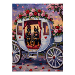 Belgischer Schäferhund Valentinstag Poster