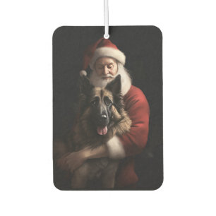 Belgischer Schäferhund Weihnachtsmann Feierliche W Autolufterfrischer