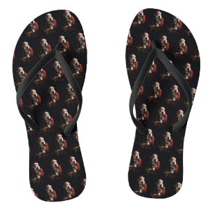 Belgischer Schäferhund Weihnachtsmann Feierliche W Flip Flops