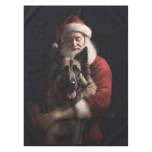 Belgischer Schäferhund Weihnachtsmann Feierliche W Tischdecke