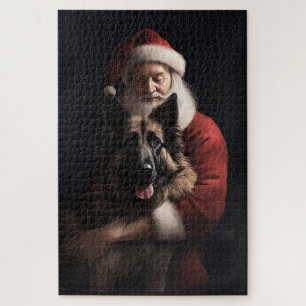 Belgischer Schäferhund Weihnachtsmann Festliches W