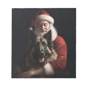 Belgischer Schäferhund Weihnachtsmann Festliches W Notizblock