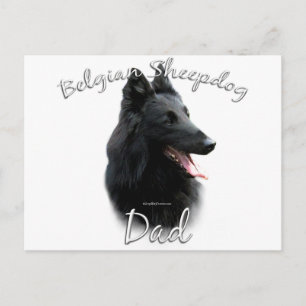Belgischer Sheepdog-Vater 2 Postkarte