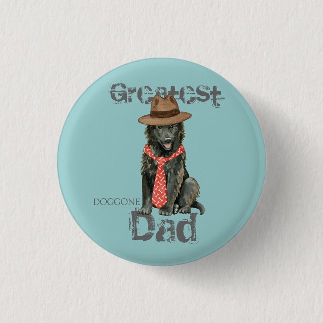 Belgischer Sheepdog-Vater Button (Vorderseite)
