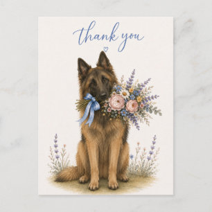 Belgischer Tervuren-Blumenstrauß Dankeschön Postkarte