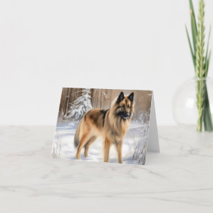 Belgischer Tervuren Lass es schneien Weihnachten Karte