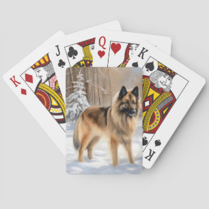 Belgischer Tervuren Lass es schneien Weihnachten Spielkarten