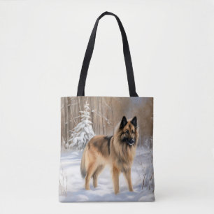 Belgischer Tervuren Lass es schneien Weihnachten Tasche