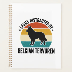 Belgischer Tervuren Vintage-Hundefan-Shirt-Design_ Planer