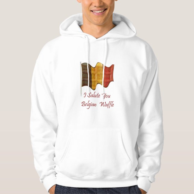 belgischer Waffel Hoodie (Vorderseite)