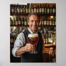 Belgisches Abtei-Ale-Gaststätteneingangsposter