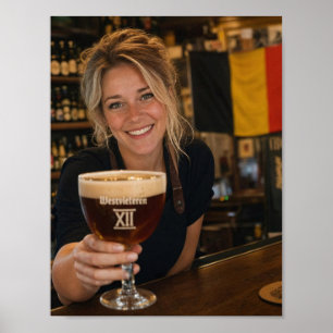 Belgisches Alehouse Willkommensplakat bei Dämmerun Poster